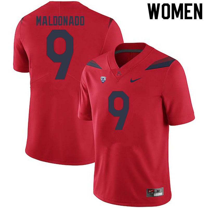 Women #9 Gunner Maldonado Arizona Wildcats College Football Jerseys Sale-Red
